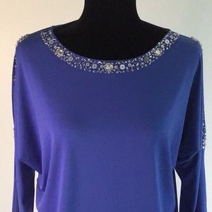 Susan Graver Blue Blouse